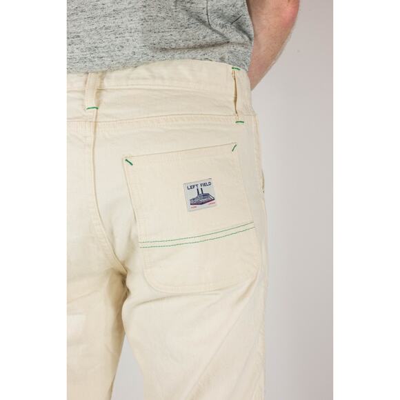 Left Field NYC Jeans Natural Cone White Oak Work Uniform Denim USA Sz. 30x28 - Picture 2 of 13